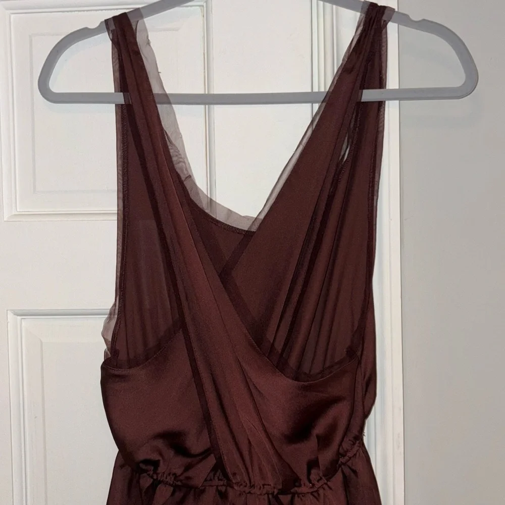 Free People Intimately Fall Into You Silky Romper Size XS Brown - Picture 5 of 13